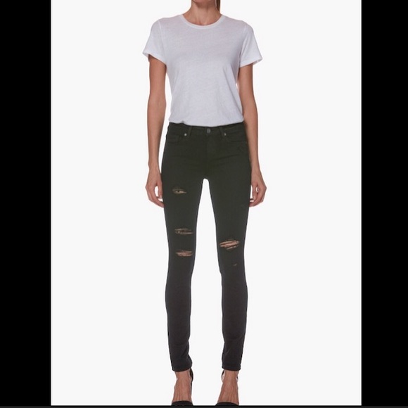 *PAIGE* Skinny Jeans  - Black Shadow Deconstructed - Picture 2 of 7